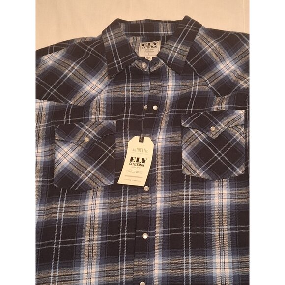 New Men’s ELY Cattleman Multiple Color Flannel Long Sleeve Pearl Snap XLT - Picture 2 of 6